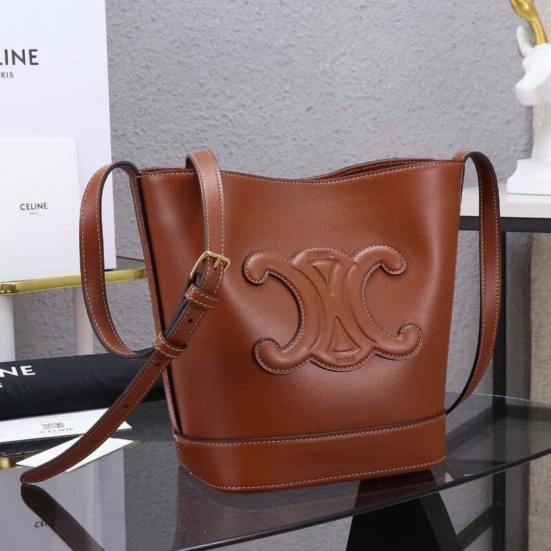 【特级品质 全钢五金】eline赛琳 CUIR TRIOMPHE 牛皮水桶包型号:CL198243