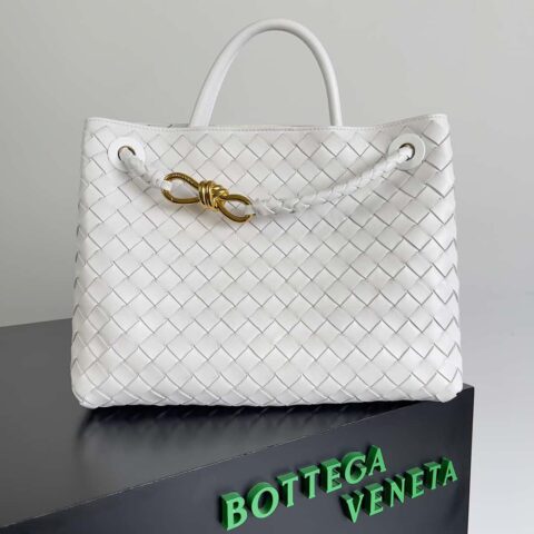 Bottega Veneta 本季推出的新款Andiamo编织手袋 中号 款号:743572