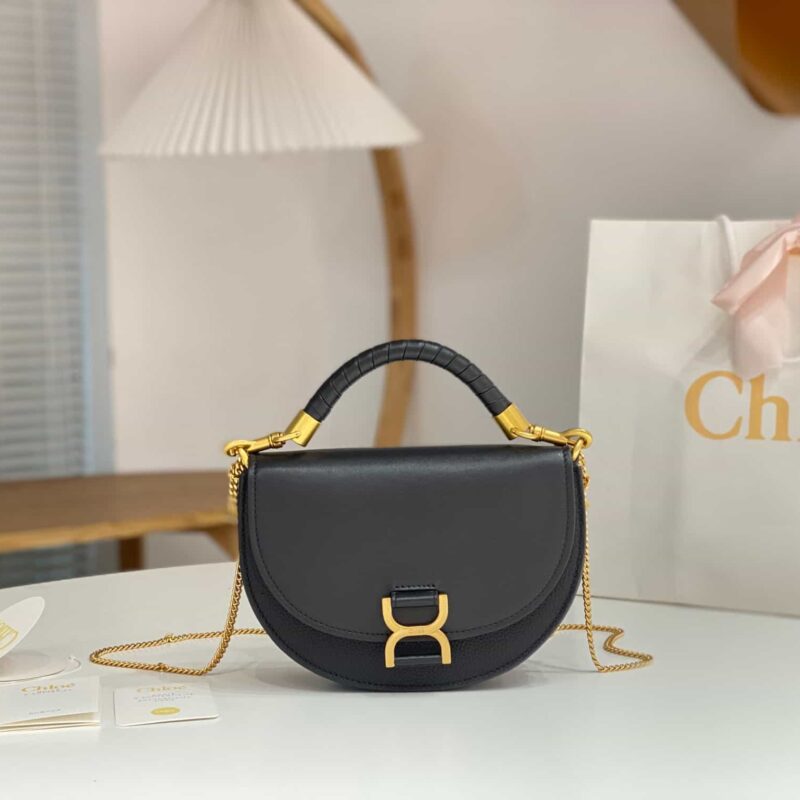 Chloe Marcie 23 全新款式月牙包 L35765黑色