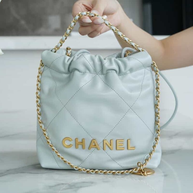 CHANEL 23A 22Mini bag 雾霾蓝 AS3980