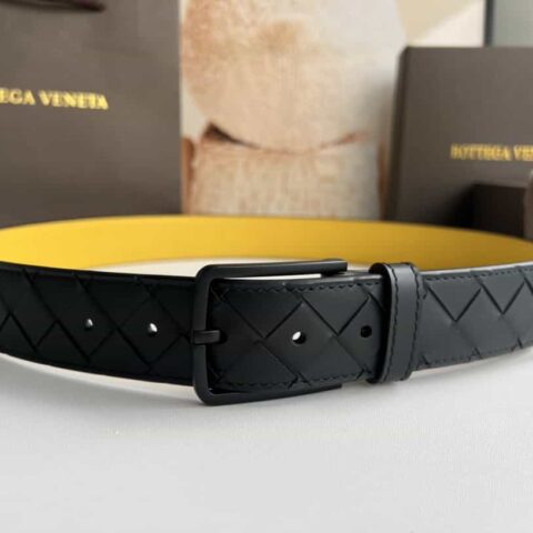 BV保碟家 纯手工头层牛皮编织男士3.5cm腰带