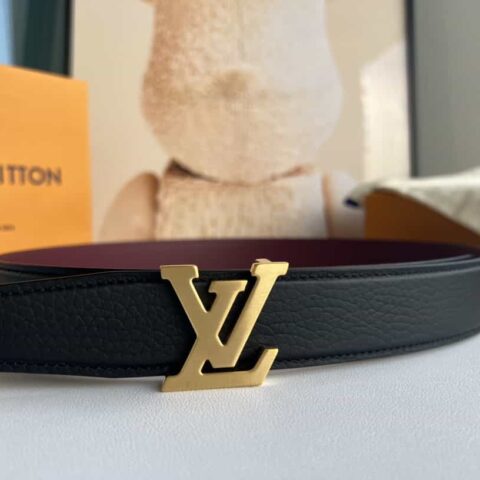 LV/路易威登 Heritagex双面腰带选取粒面皮革腰带35mm