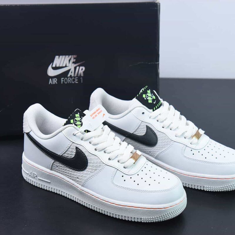 Nike Air Force 1’07 Low"Sail Snakeskin"空军一号“皮革米白蛇纹深灰”货号:FN8892-191
