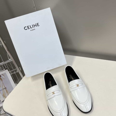 CELINEl 赛琳乐福鞋凯撒门扣系列休闲小皮鞋