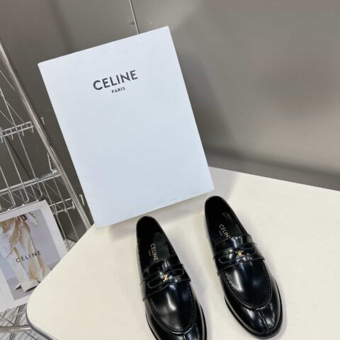 CELINEl 赛琳乐福鞋凯撒门扣系列休闲小皮鞋