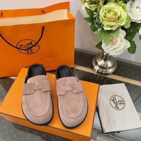 HERMES/爱马仕 𝟐𝟎𝟐𝟑穆勒半拖勃肯鞋