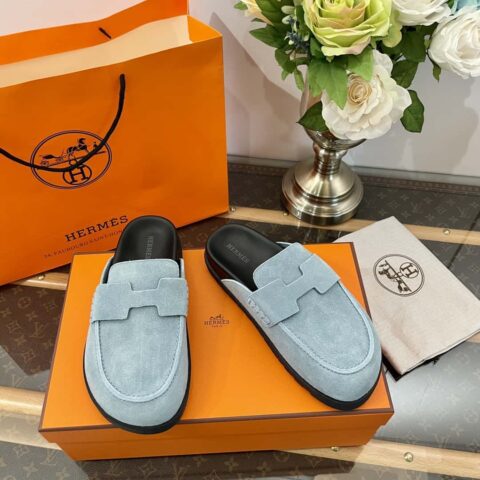 HERMES/爱马仕 𝟐𝟎𝟐𝟑穆勒半拖勃肯鞋