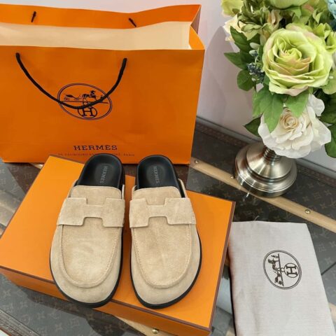 HERMES/爱马仕 𝟐𝟎𝟐𝟑穆勒半拖勃肯鞋