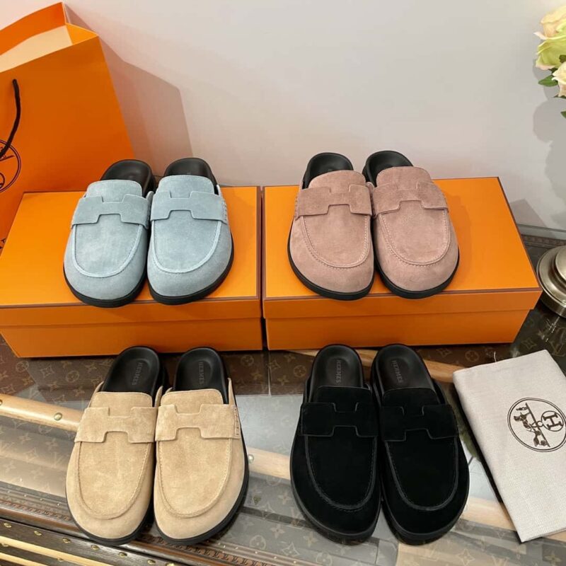 HERMES/爱马仕 𝟐𝟎𝟐𝟑穆勒半拖勃肯鞋