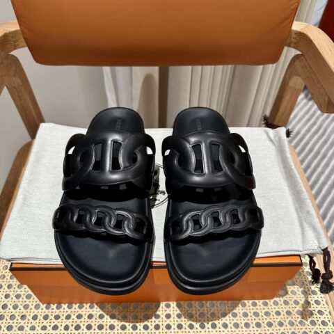 HERMES/爱马仕 新款猪鼻子二舅鞋