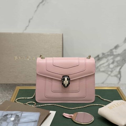 【Bvlgari 】宝格丽专柜经典热卖系列 Serpenti Forever “单层”翻盖小方包包款号:35107
