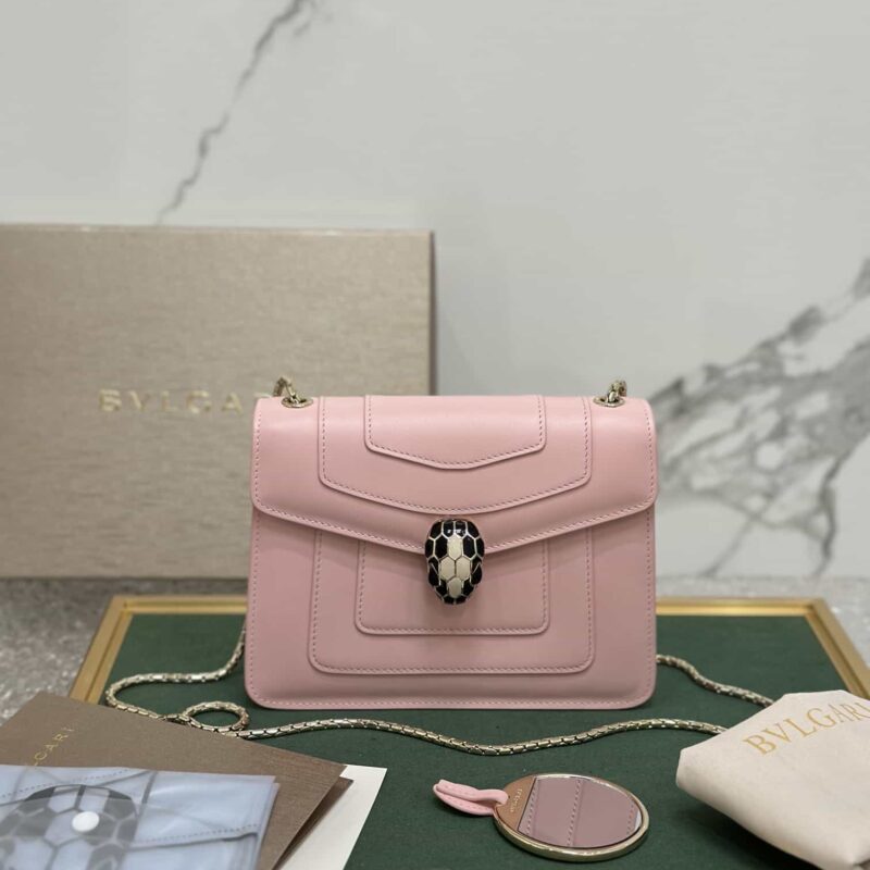【Bvlgari 】宝格丽专柜经典热卖系列 Serpenti Forever “单层”翻盖小方包包款号:35107