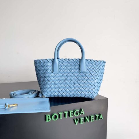 BV Mini Cabat限量款迷你菜篮子 BAG 型号;709464 飓风蓝