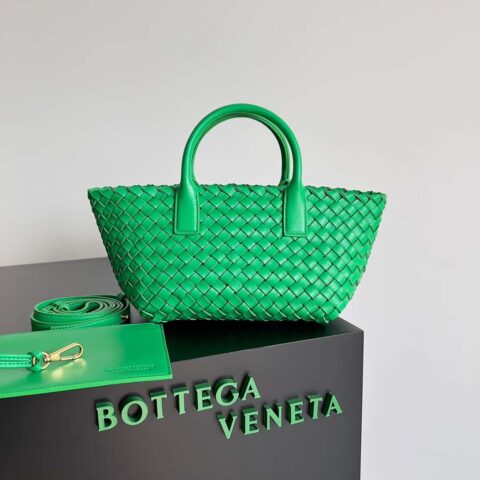 BV Mini Cabat限量款迷你菜篮子 BAG 型号;709464 青椒绿