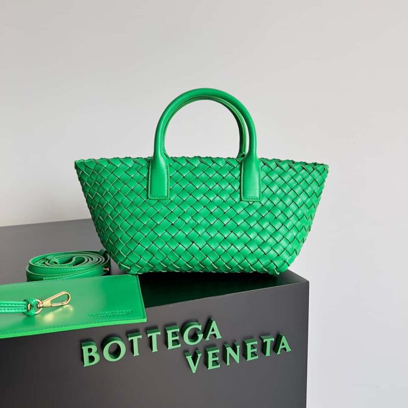 BV Mini Cabat限量款迷你菜篮子 BAG 型号;709464 青椒绿