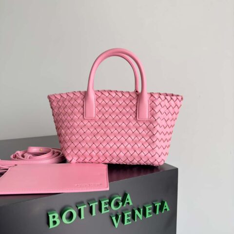 BV Mini Cabat限量款迷你菜篮子 BAG 型号;709464 粉色