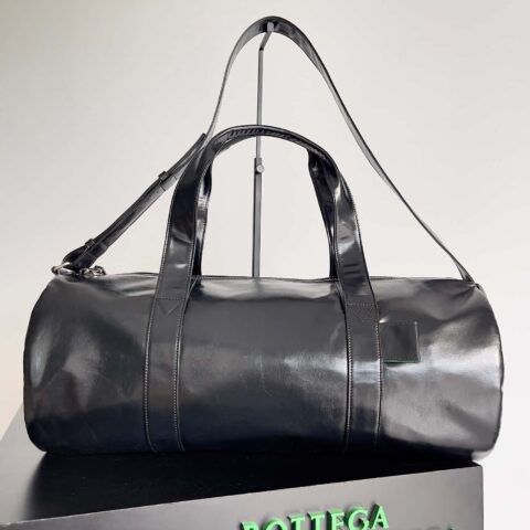 Bottega veneta 皮革旅行包 款号:731192 黑色