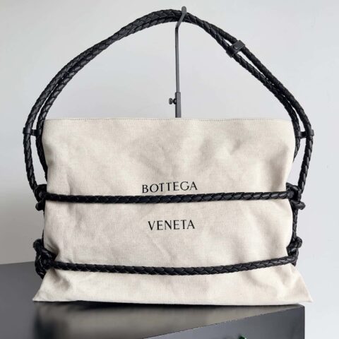2023 BOTTEGA VENETA限量绳结帆布托特包款号:743625
