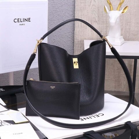 【特级品质 全钢五金】 CELINE Bucket 16 小牛皮水桶包 编号:195573