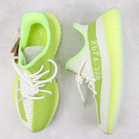 阿迪 椰子350 V2 货号:NS9522 白荧光绿 新哈密瓜运动鞋 Adidas Yeezy Boost 350 V2