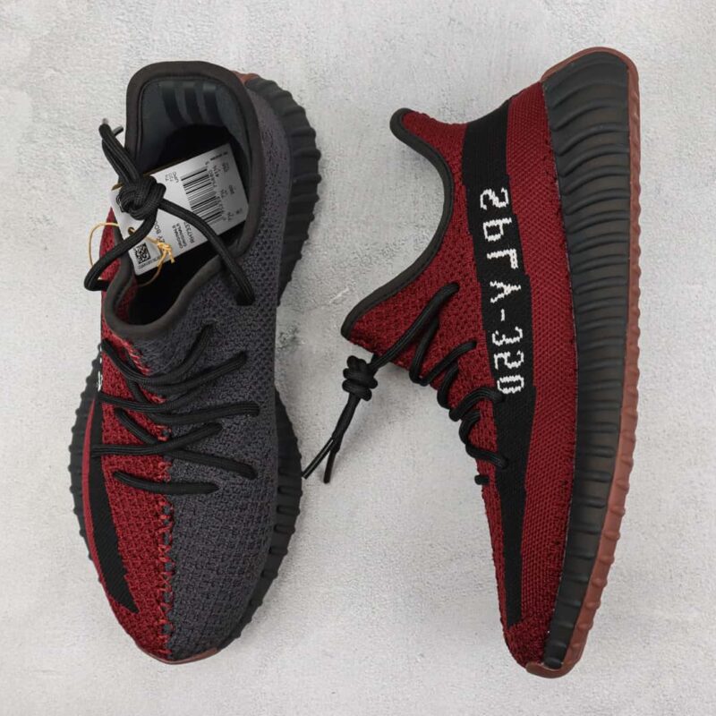 阿迪 椰子350 V2 货号:RH7337 黑酒红色运动鞋 Adidas Yeezy Boost 350 V2