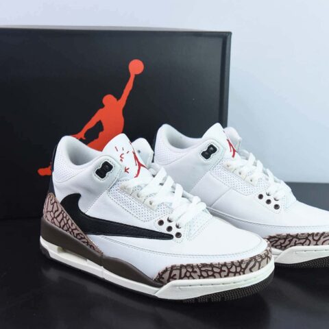 Air Jordan 3 Retro 白色倒勾 树皮纹运动鞋 AJ3 货号:136064 168