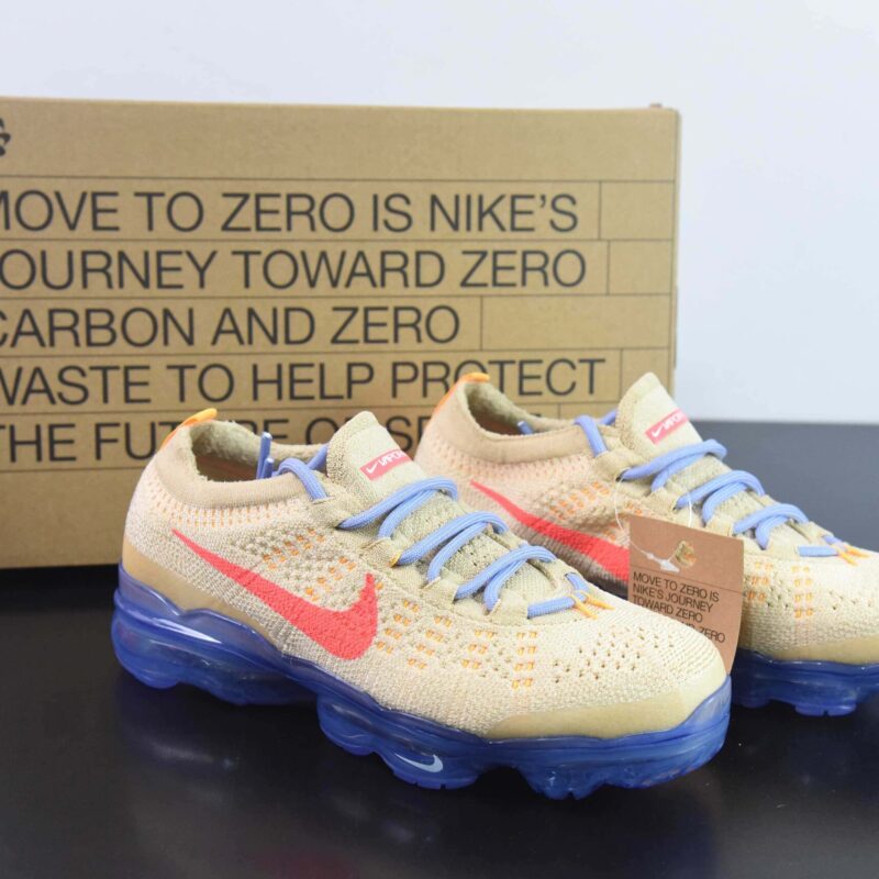 Nike Air Vapormax2023 FK 全掌长气垫 缓震跑步鞋“芝麻黄蓝紫红钩”货号:DV6840-200