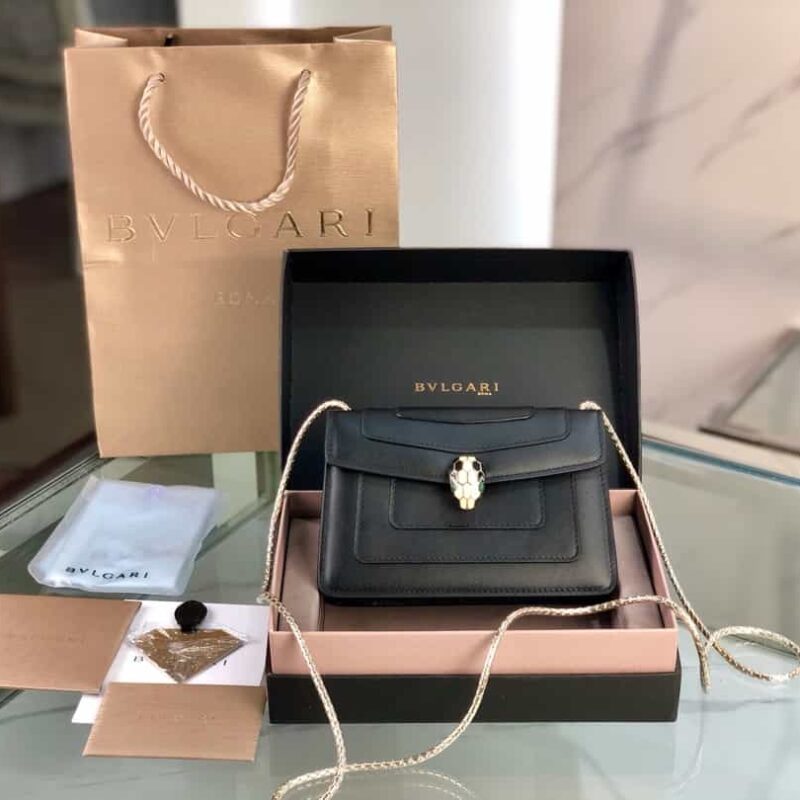【Bvlgari】宝格丽专柜新款标志性 Serpenti Forever 迷你双层蛇头包型号:288113