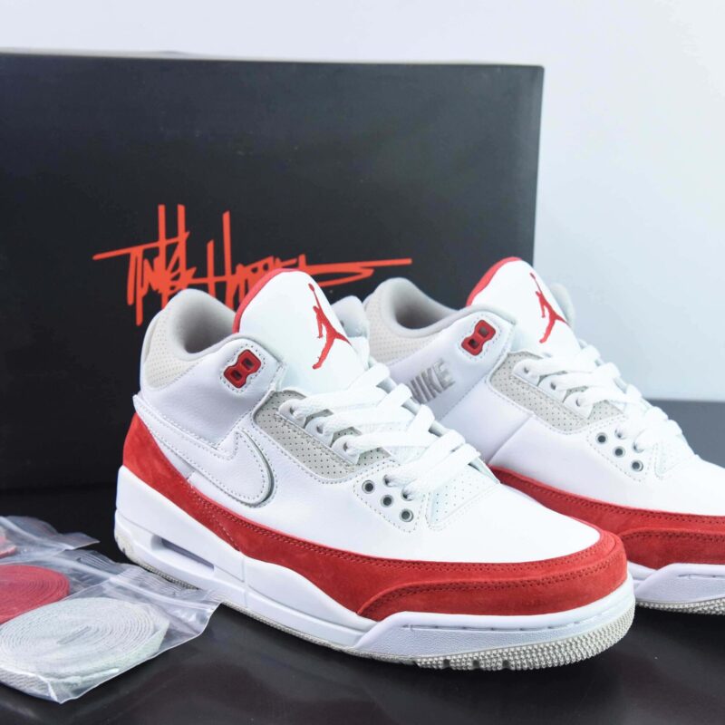 Air Jordan 3 Retro"Tinker" 迈克尔·乔丹AJ3代中帮复古休闲运动文化篮球鞋 白红色 手稿换钩 货号:CJ0939 100