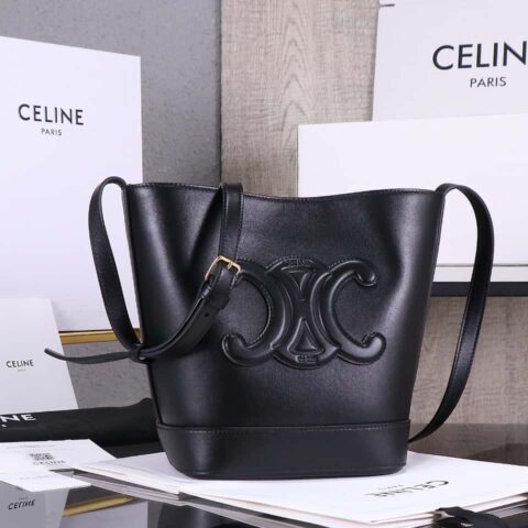 【特级品质 全钢五金】eline赛琳 CUIR TRIOMPHE 牛皮水桶包 型号:CL198243