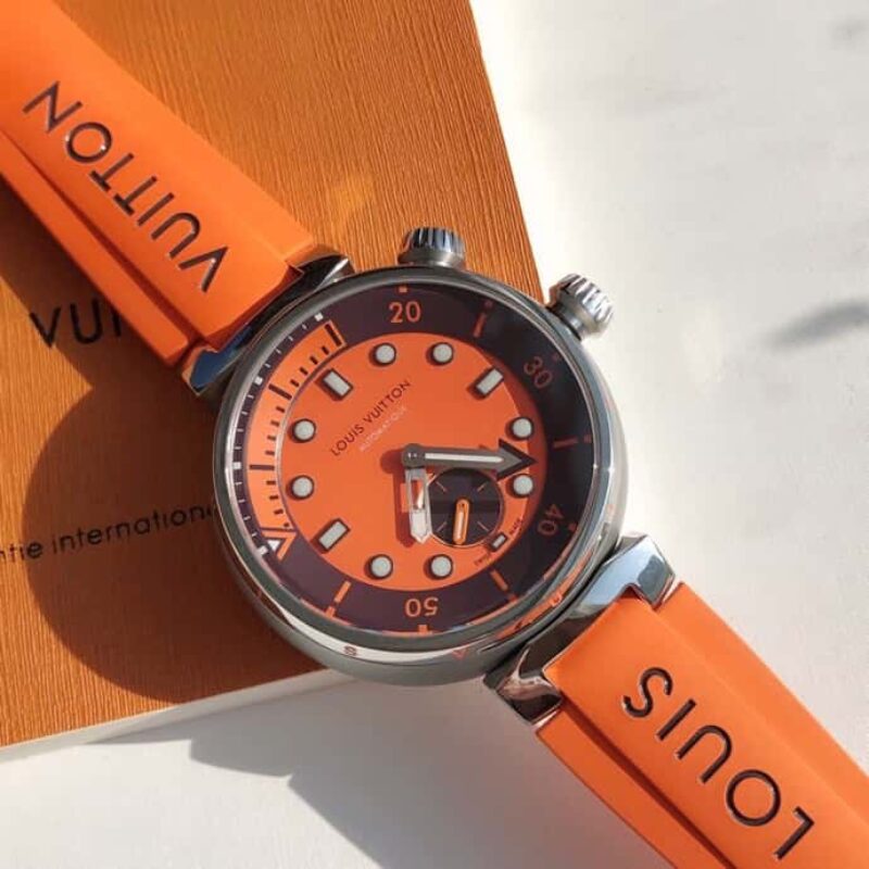 原单LV—TAMBOUR系列LV机械表QA172A TAMBOUR STREET DIVER 精钢自动腕表,44 毫米