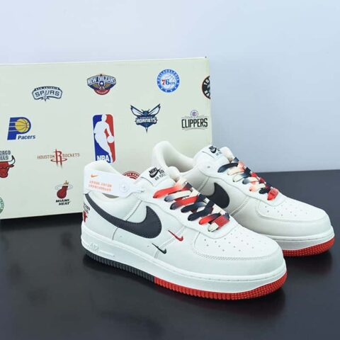 Nk Air Force 1 AF1 空军一号/低帮 白黑红 帆布 多钩 NBA芝加哥公牛 城市限定款货号:NA2022-005