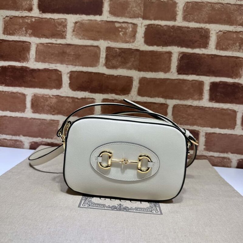 Gucci Horsebit 1955系列小号肩背包 760196米白全皮