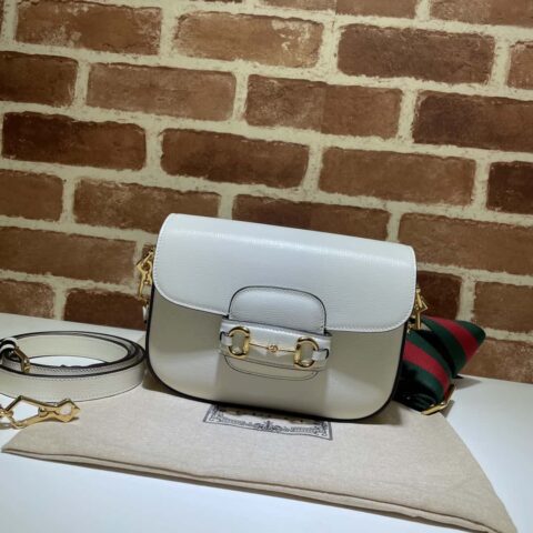 Gucci Horsebit 1955系列迷你手袋 658574米白