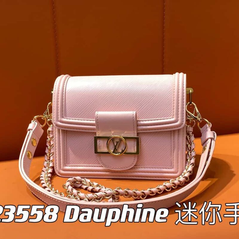 【原单精品】M23558粉色 水波纹达芙妮系列 Dauphine 迷你手袋 M23559