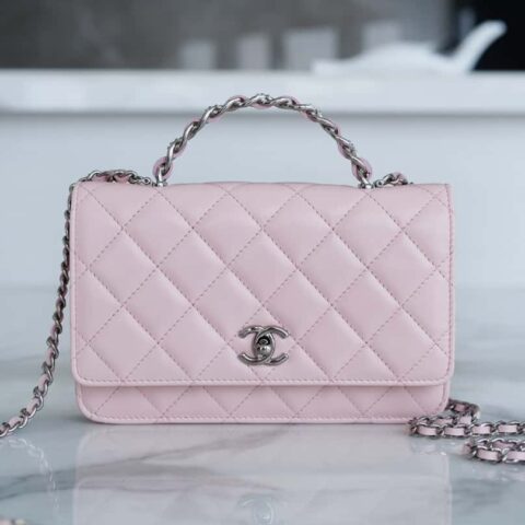 CHANEL 23K 新款水钻手柄woc AP3645粉色