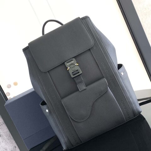 DIOR Oblique 印花 马鞍双肩背包