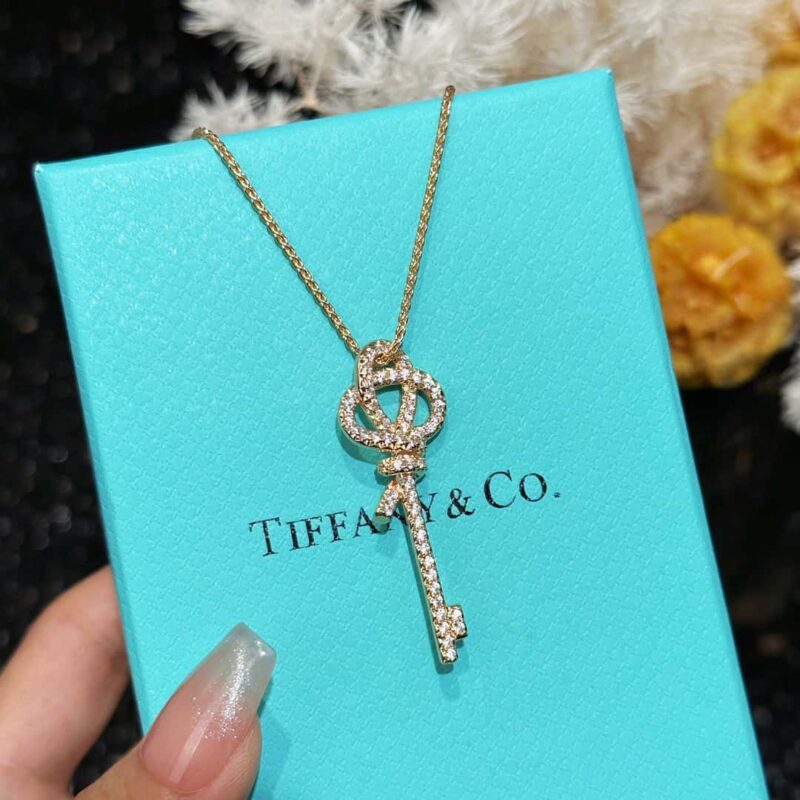 ❗️新品❗️ 新款☑️TIFFANY&Co. Woven满钻钥匙项链