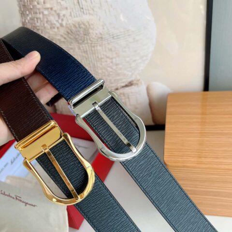 Ferragamo菲拉格慕 双面头层牛皮腰带 3.5CM