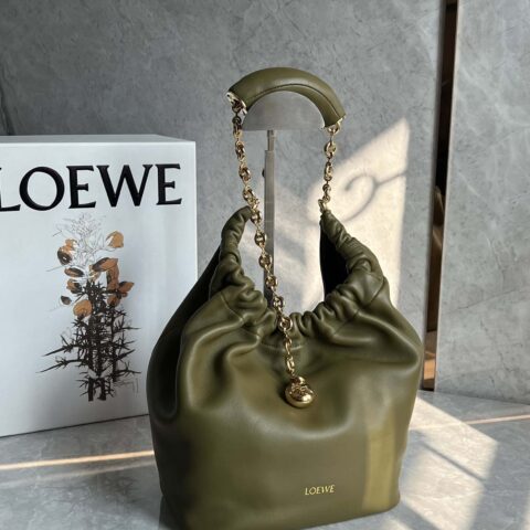 LOEWE Squeeze腋下包 0701橄榄绿 29.5CM