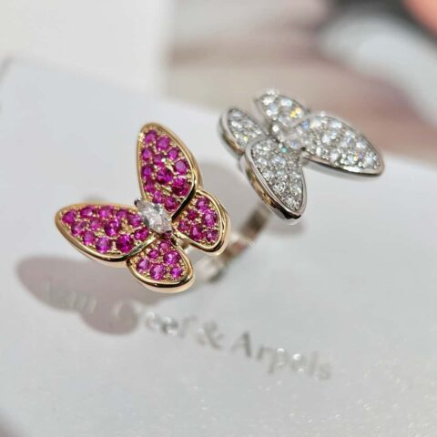 ❗️新品❗️ ☀️原单货 ☀️Van Cleef &Arpels 梵克雅宝Two Butterfly蝴蝶戒指 ☀