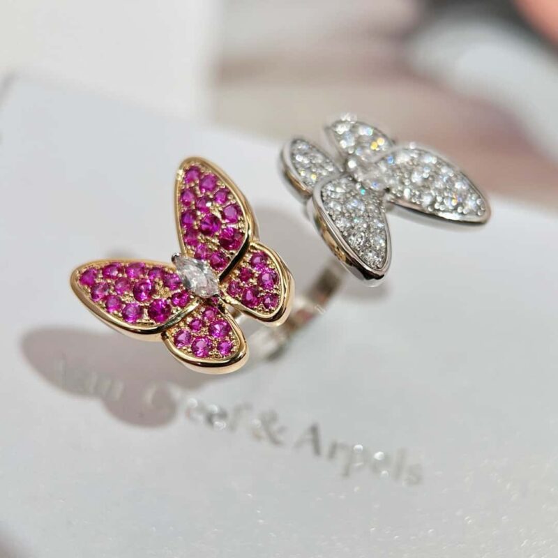 ❗️新品❗️ ☀️原单货 ☀️Van Cleef &Arpels 梵克雅宝Two Butterfly蝴蝶戒指 ☀