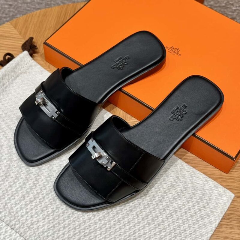 Hermès 183kelly拖凉鞋 Gigi50 黑色/CK89/Noir