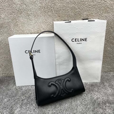 CELINE 全新腋下包系列TRIOMPHE 手袋 198153黑色
