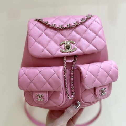 CHANEL 23P 超火爆青蛙双背包 AS3860平纹粉色