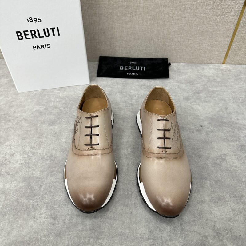 Berlut* 布鲁提 升级版第三代私模大底 Fast Track皮革运动鞋