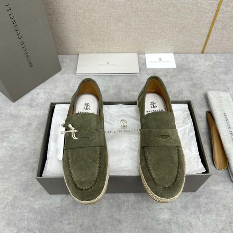 💋💍BC家新品上架 Brunello Cucinell* 草编休闲乐福鞋