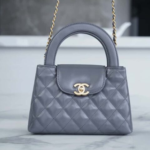 𝗖𝗛𝗔𝗘𝗡𝗟✦ 24A高级手工坊 Kelly手柄包 大号 深灰色🐘AS4416