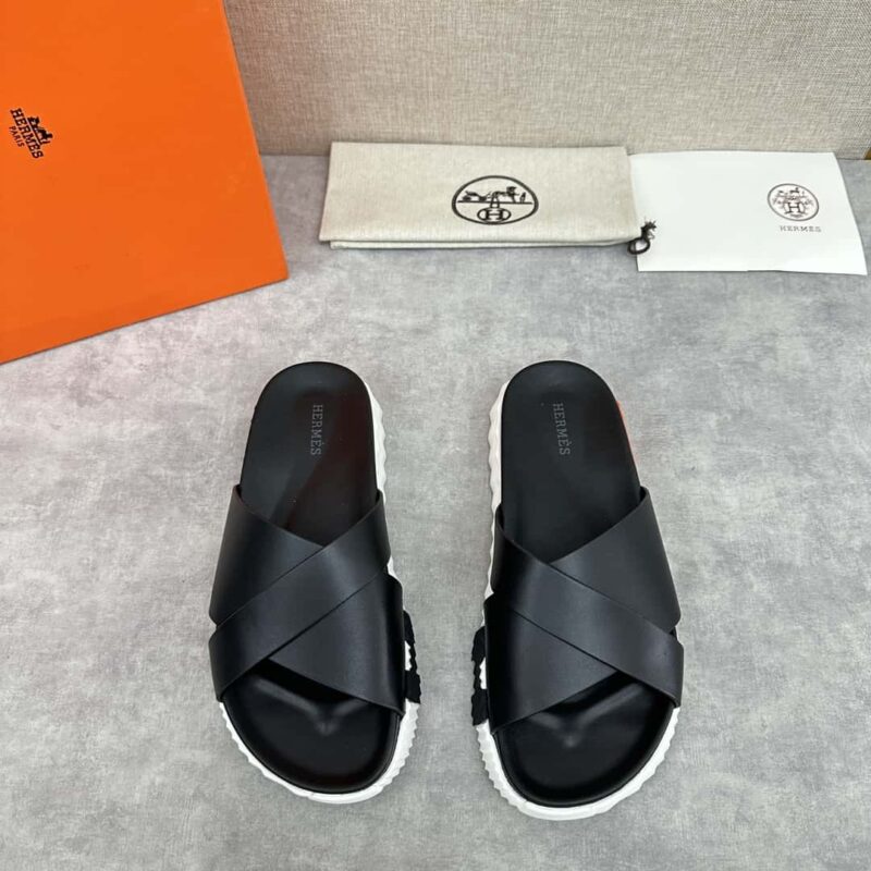 💋💍 H家新品交叉拖鞋  Hermè*  爱马-仕 最新经典男款Electric拖鞋