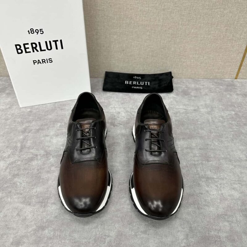 💋💍Berlut* 布鲁提 升级版第三代私模大底 Fast Track皮革与尼龙运动鞋
